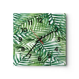 Wandklok - Klok - Onder de groene luifel - 40x40 cm