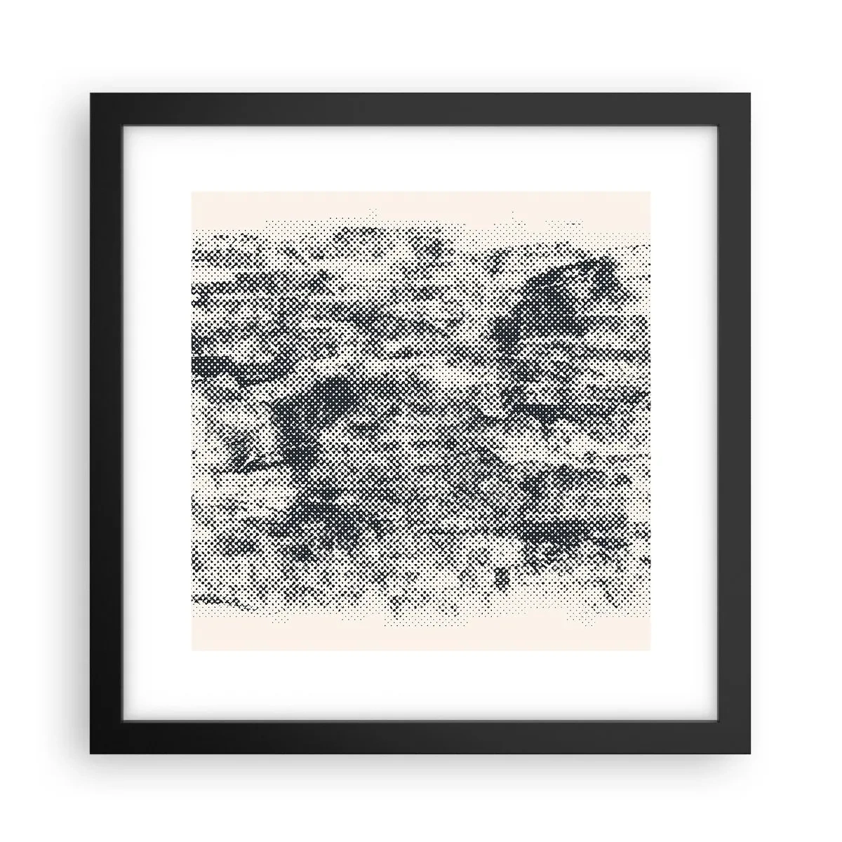 Poster in een zwarte lijst - Mistige compositie - 30x30 cm