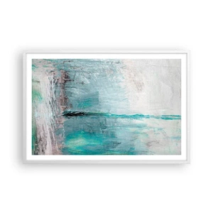 Poster in een witte lijst - Horizontaal in blauw - 91x61 cm