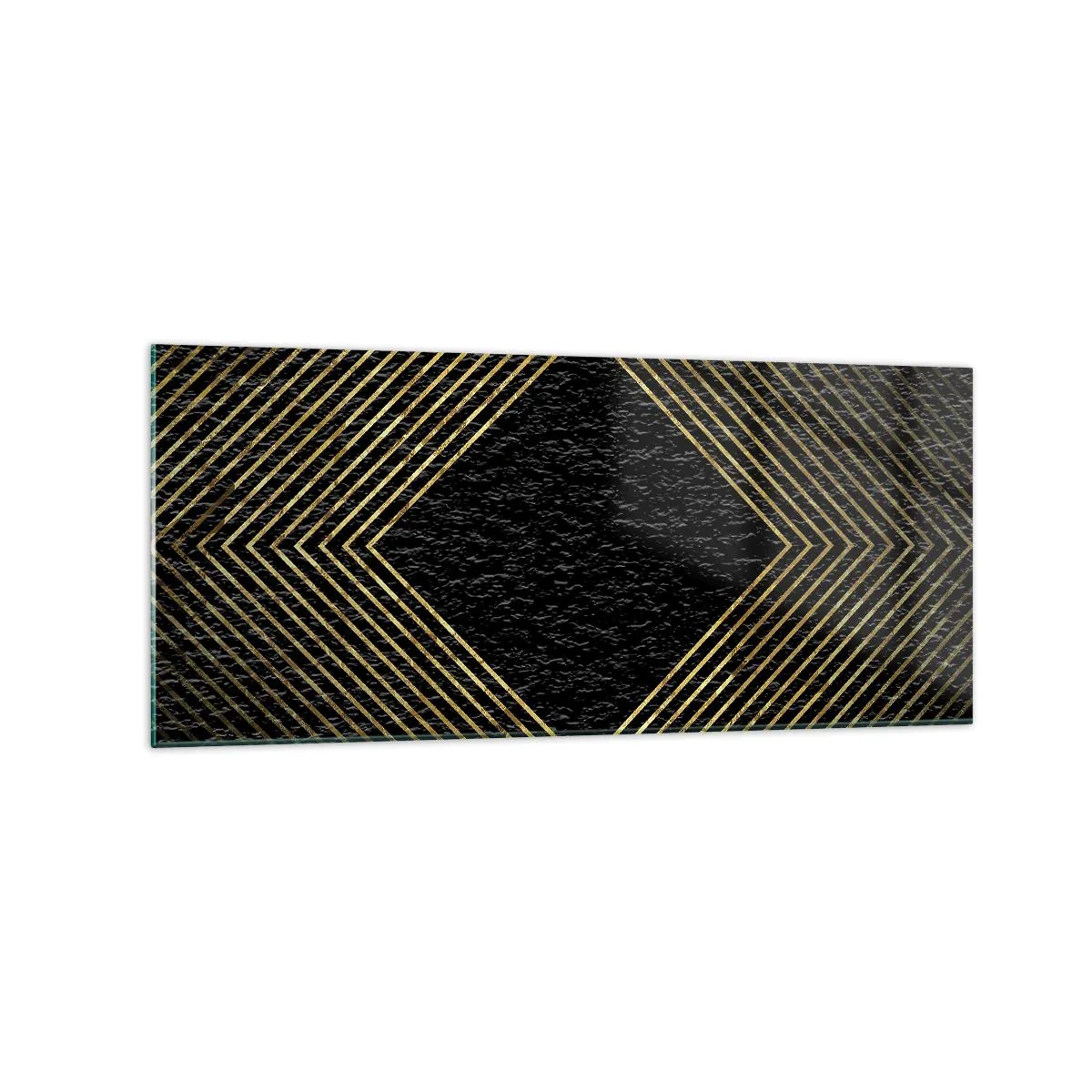 Schilderen op glas - Geometrie in glamoureuze stijl - 120x50 cm