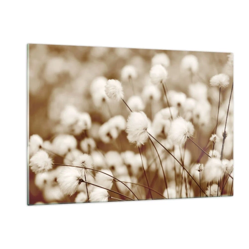 Schilderen op glas - Pluizig korenveld - 120x80 cm