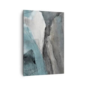 Schilderen op canvas - Abstractie: rotsen en ijs - 70x100 cm