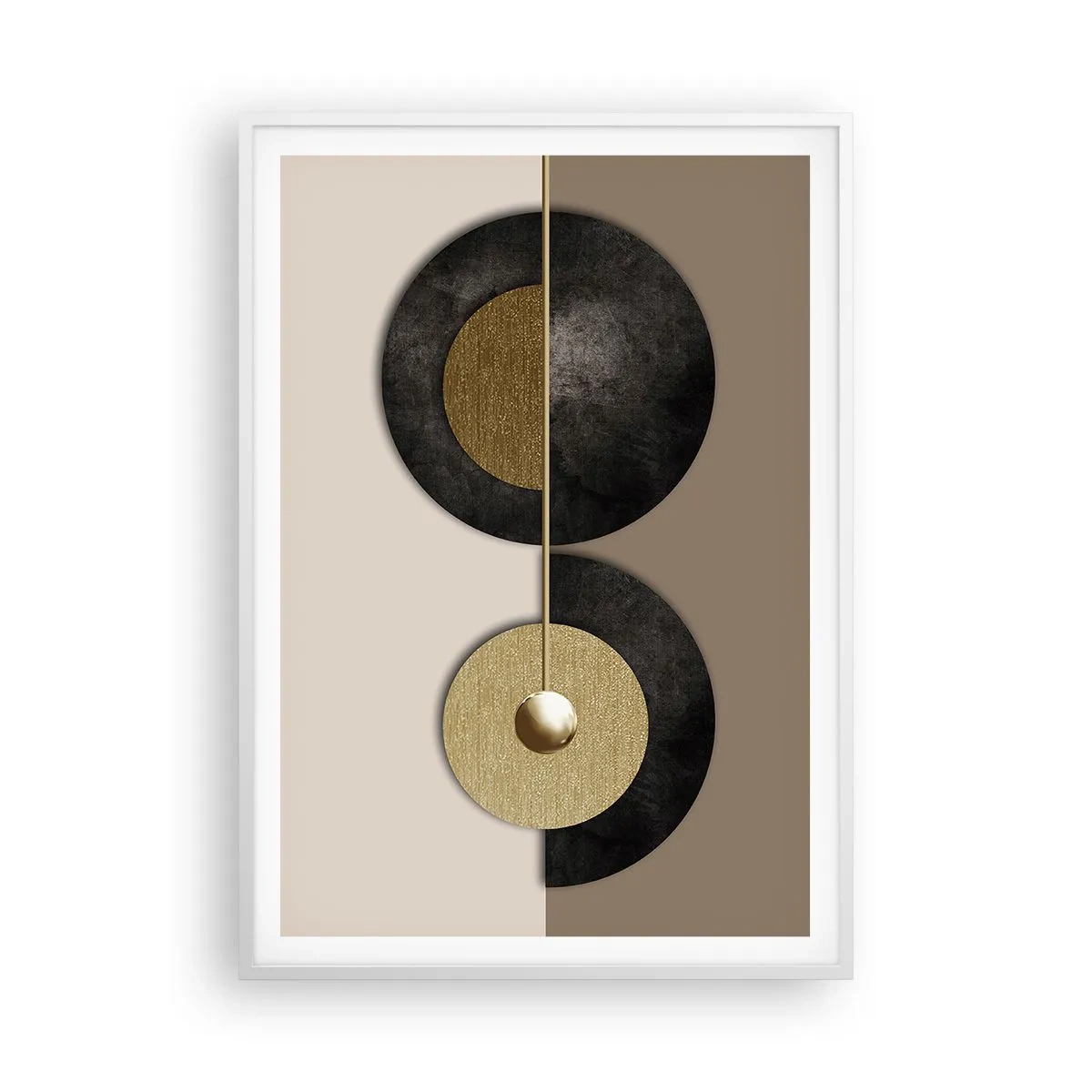 Poster in een witte lijst - Variaties rond de cirkel - 70x100 cm