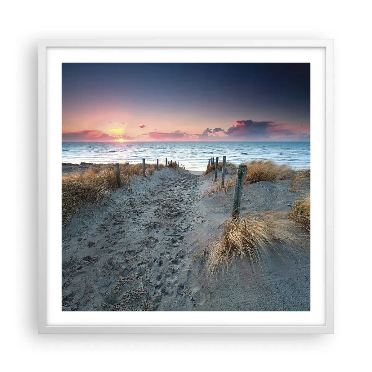 Poster in een witte lijst - Je liet een regenboog van licht stralend... - 60x60 cm