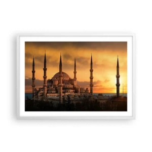 Poster in een witte lijst - God is geweldig - 70x50 cm
