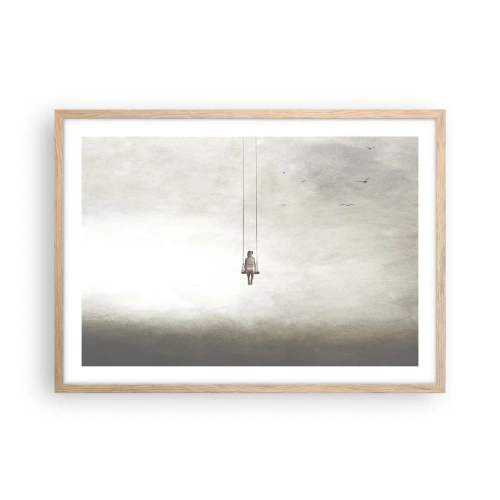 Een poster in een licht eiken lijst - Een kind in ons - 70x50 cm