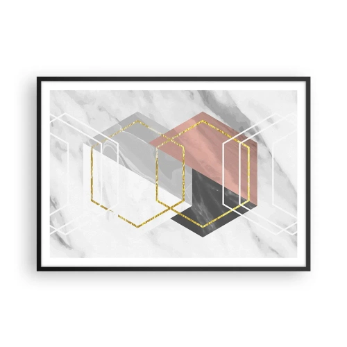 Poster in een zwarte lijst - Keten samenstelling - 100x70 cm