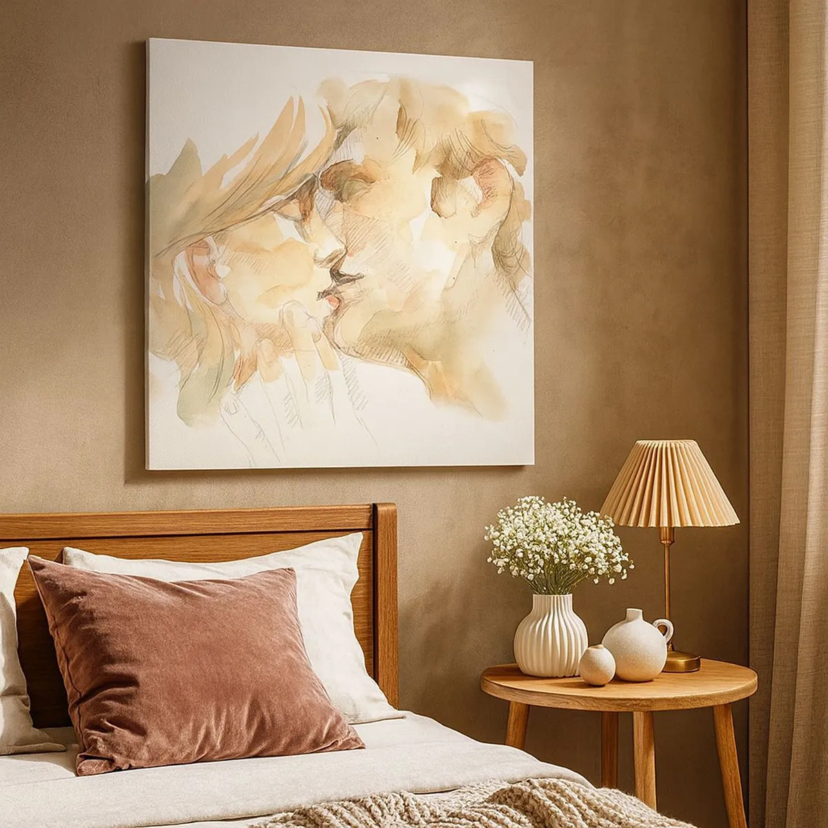 Schilderen op canvas - De helft gevonden? - 30x30 cm