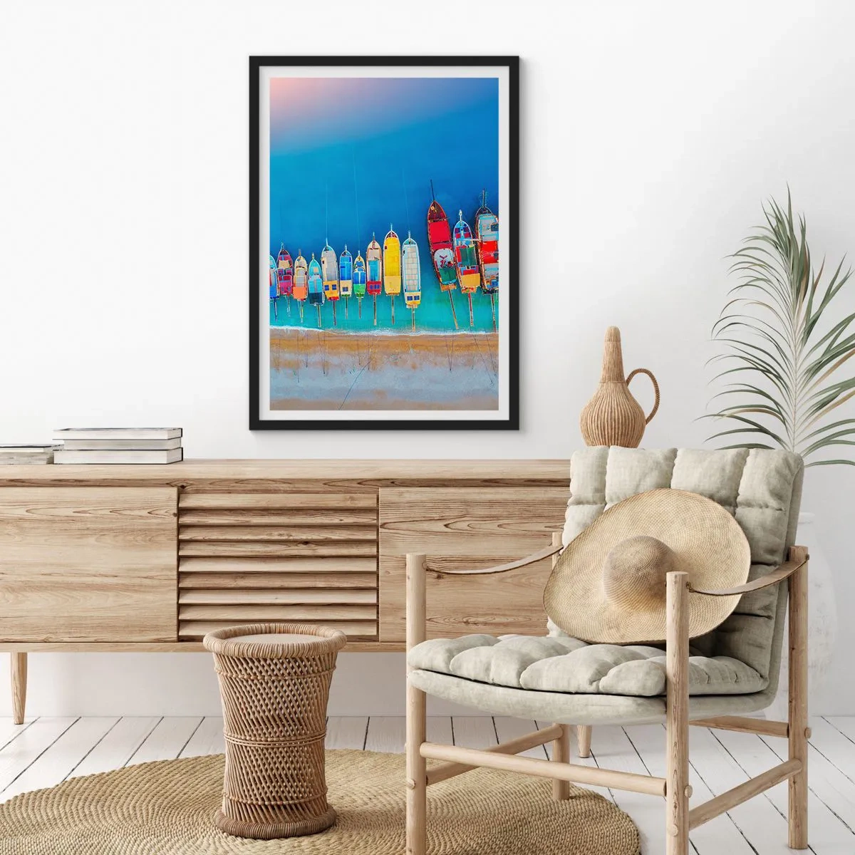Poster in een zwarte lijst - Vanuit vogelperspectief - 61x91 cm