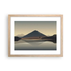 Een poster in een licht eiken lijst - Spiegelreflectie - 40x30 cm