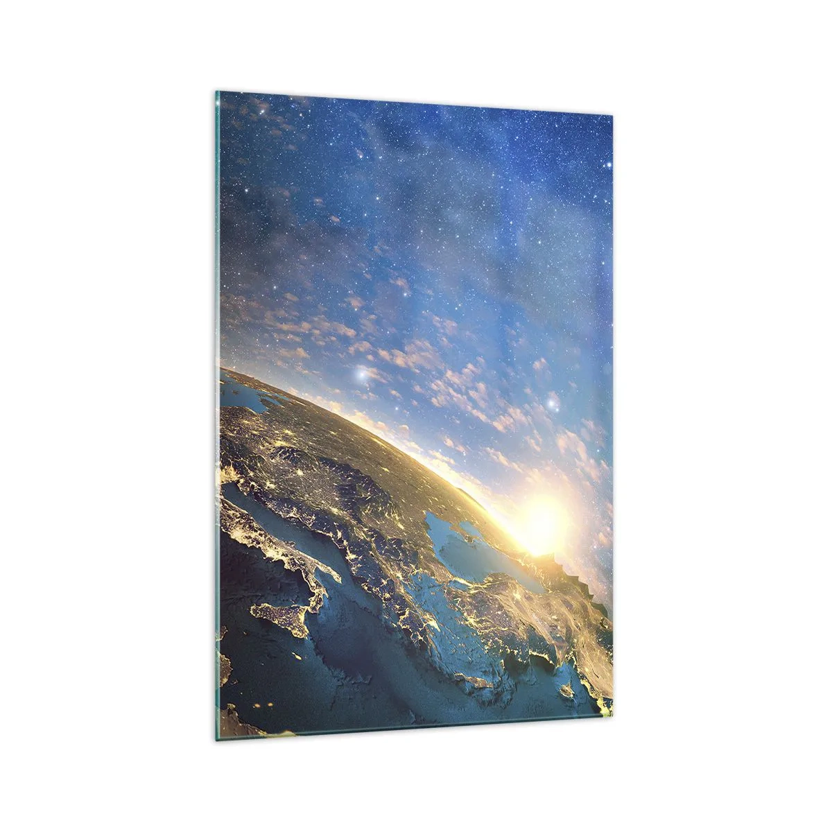 Schilderen op glas - Laten we eens van een afstand naar onszelf kijken - 70x100 cm