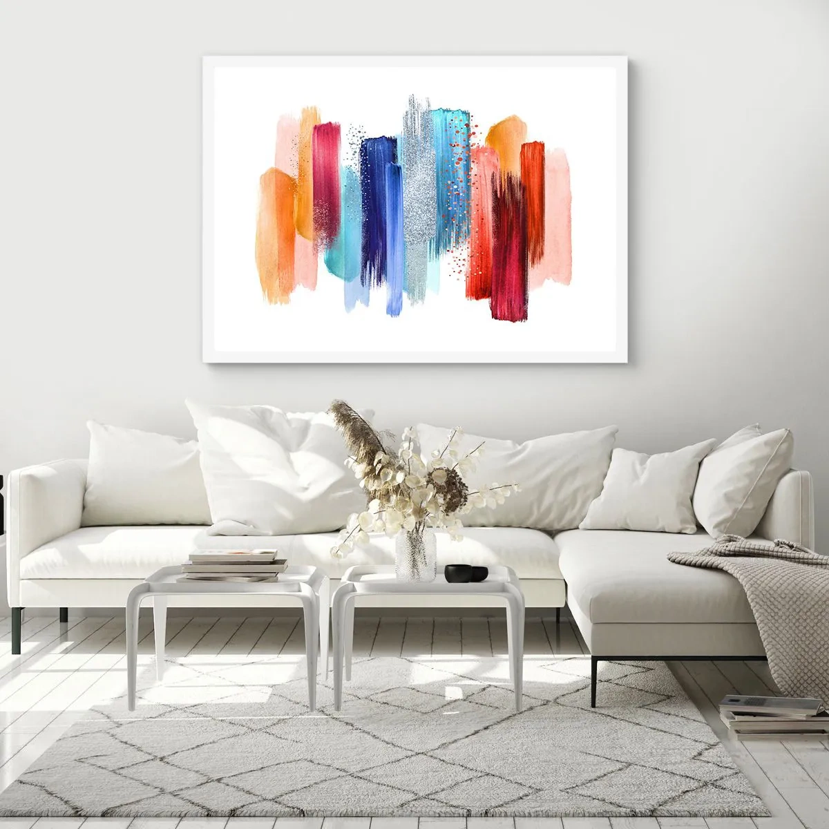 Poster in een witte lijst - Omhoog en omlaag - 40x30 cm