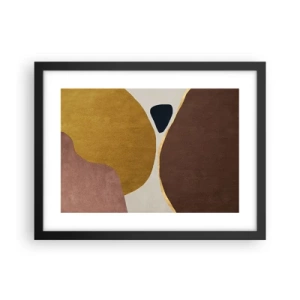 Poster in een zwarte lijst - Abstractie – een plek in de ruimte - 40x30 cm