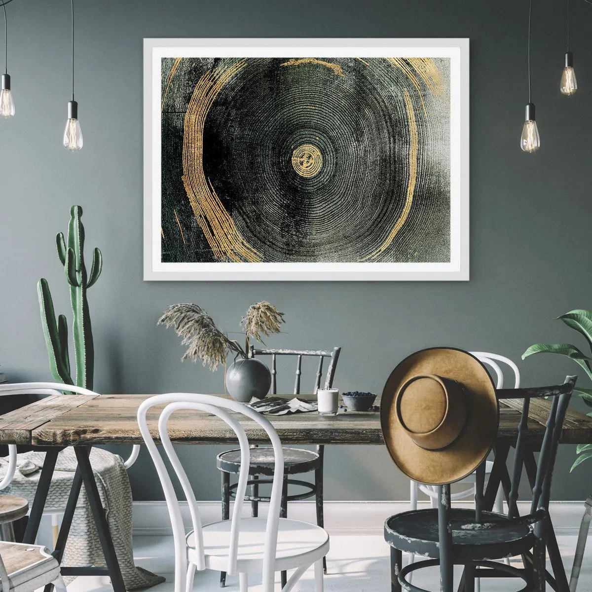 Poster in een witte lijst - Veranderen en zijn - 50x40 cm