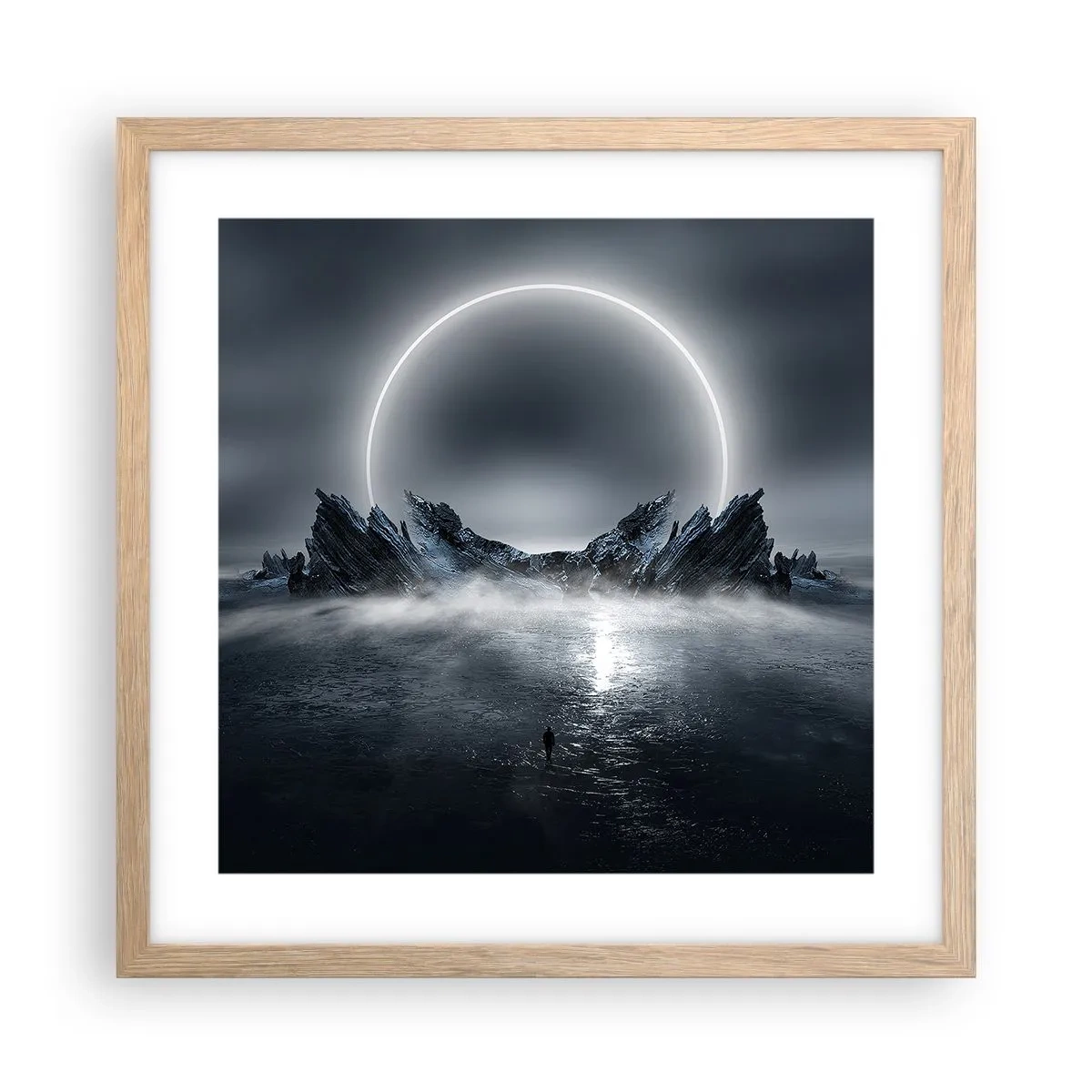 Een poster in een licht eiken lijst - Einde van het verhaal - 40x40 cm