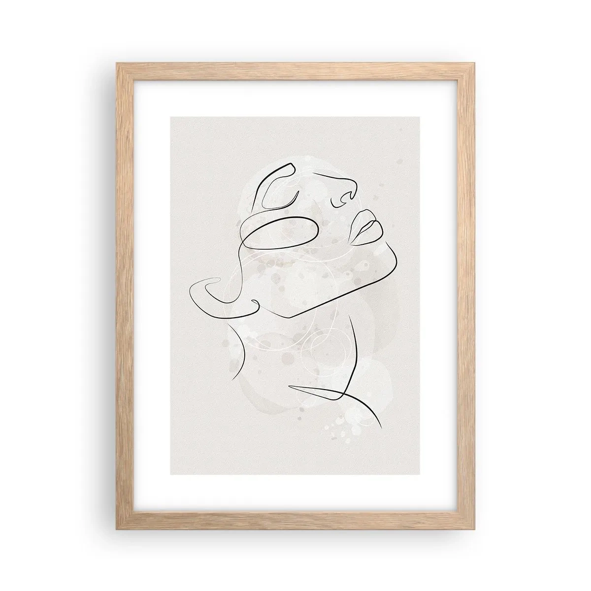 Een poster in een licht eiken lijst - De omtrek van een droom - 30x40 cm