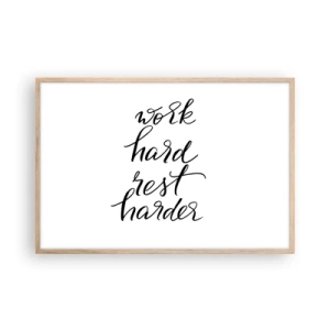 Een poster in een licht eiken lijst - Levensbalans - 91x61 cm