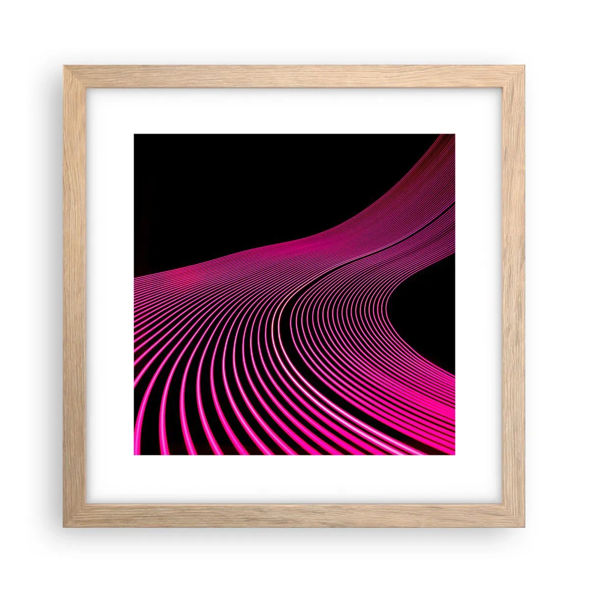 Een poster in een licht eiken lijst - Avenue van licht - 30x30 cm