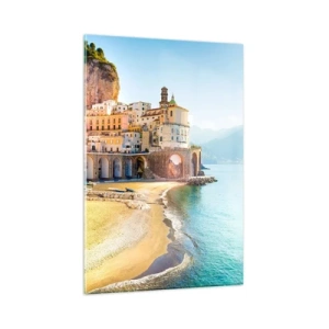 Schilderen op glas - De stad is ongelooflijk - 80x120 cm