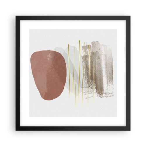 Poster in een zwarte lijst - Abstracte zuilengalerij - 40x40 cm