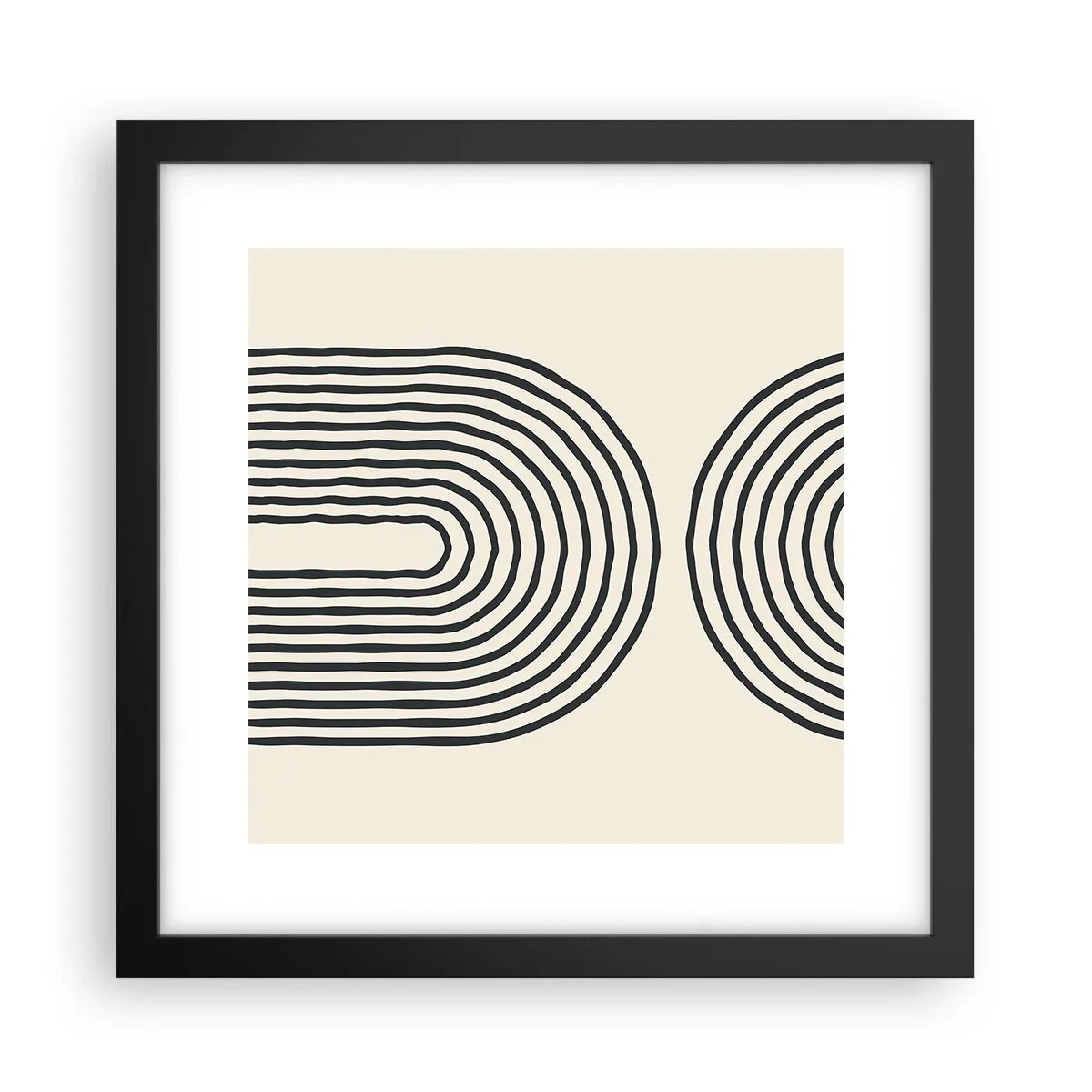 Poster in een zwarte lijst - In een ogenblik ... - 30x30 cm