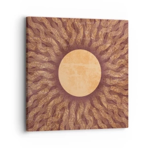 Schilderen op canvas - Zon icoon - 30x30 cm