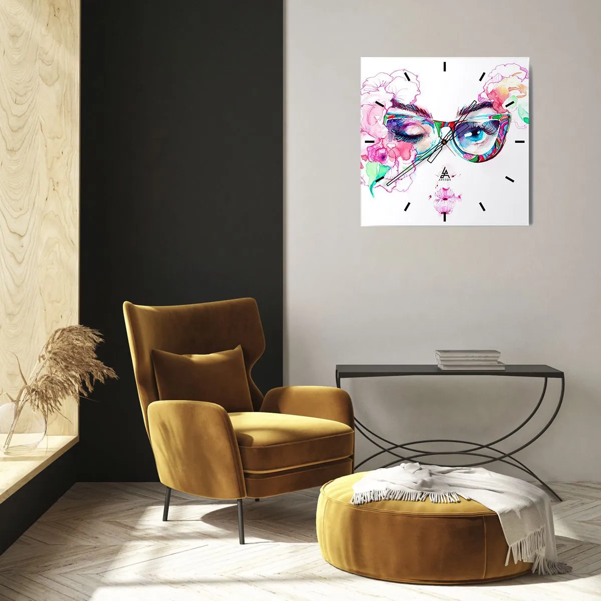 Wandklok - Klok - Een verleidelijke belofte - 30x30 cm