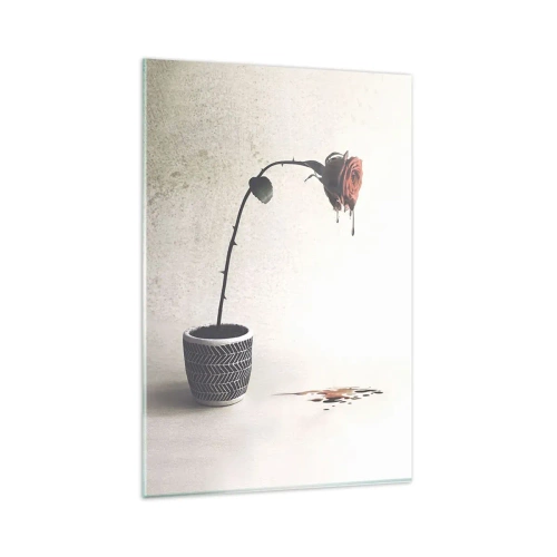 Schilderen op glas - Rosa dolorosa - 80x120 cm