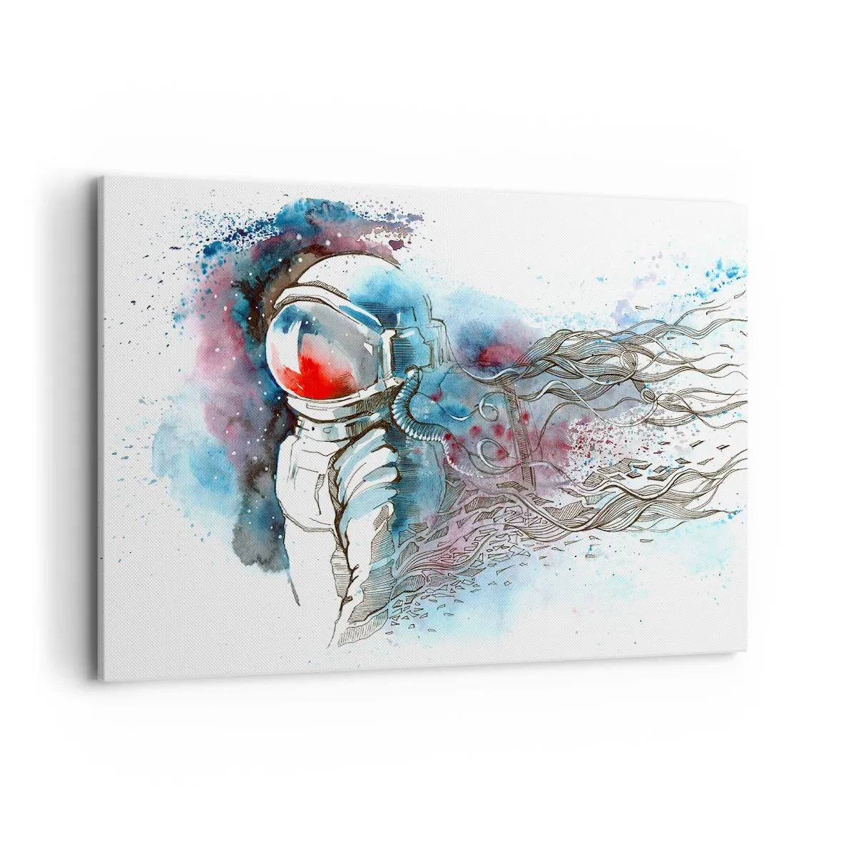 Schilderen op canvas - Alleen met de kosmos - 100x70 cm