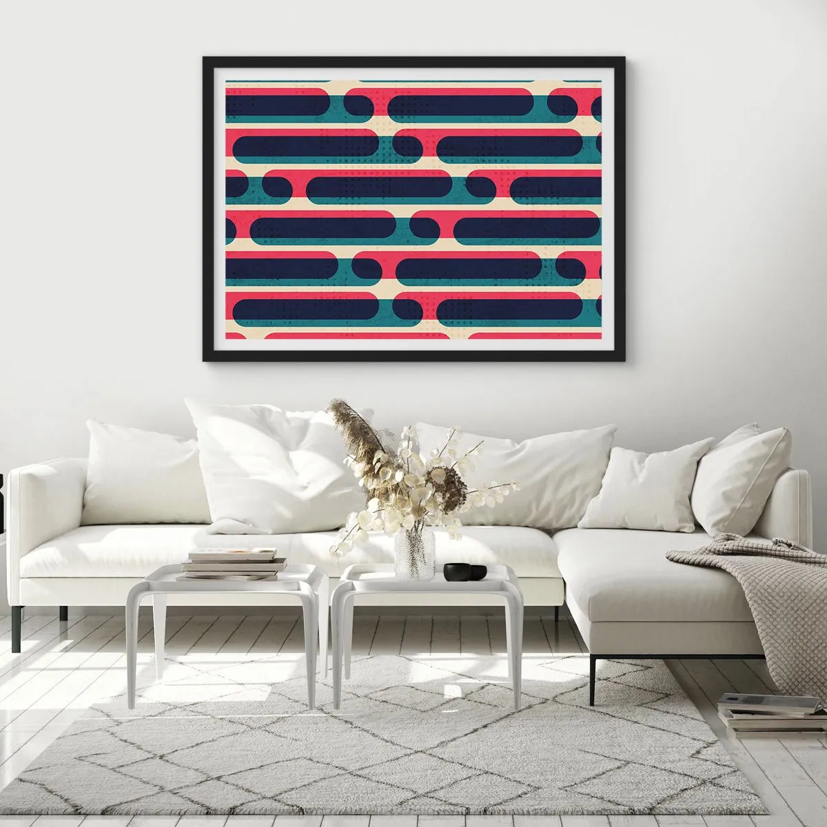 Poster in een zwarte lijst - In de diepte en vooruit - 40x30 cm