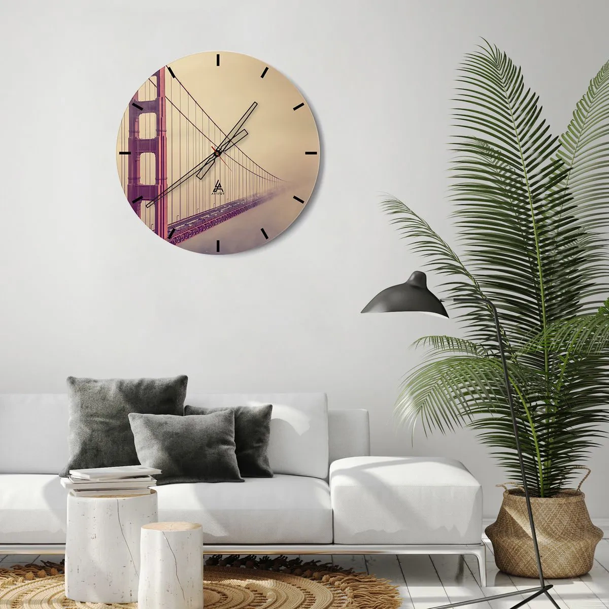 Wandklok - Klok - Tussen hemel en aarde - 30x30 cm