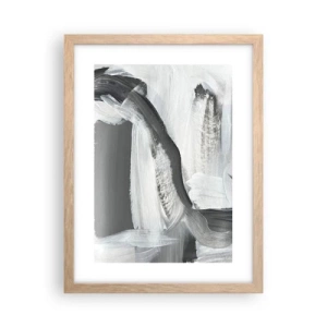 Een poster in een licht eiken lijst - Een beslissende beweging - 30x40 cm