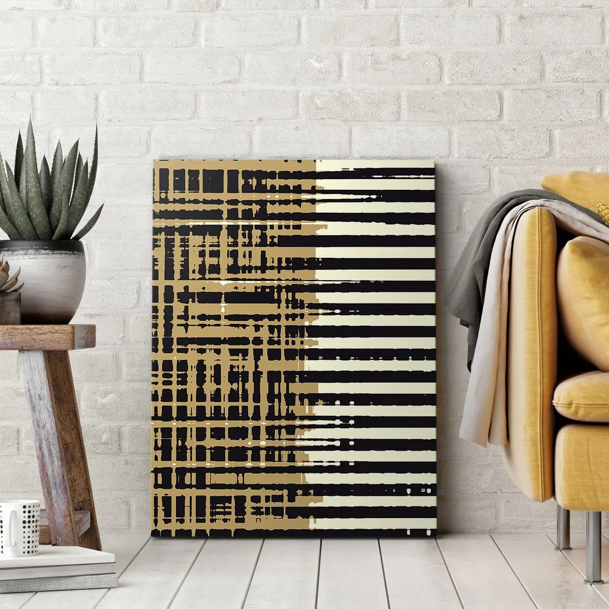 Schilderen op canvas - Architecturale abstractie - 65x120 cm