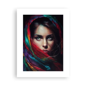 Poster - Mysterie met groene ogen - 30x40 cm