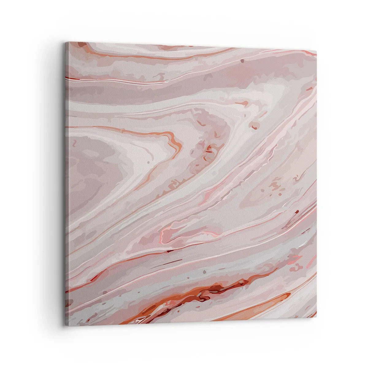 Schilderen op canvas - Roze vloeistof - 60x60 cm