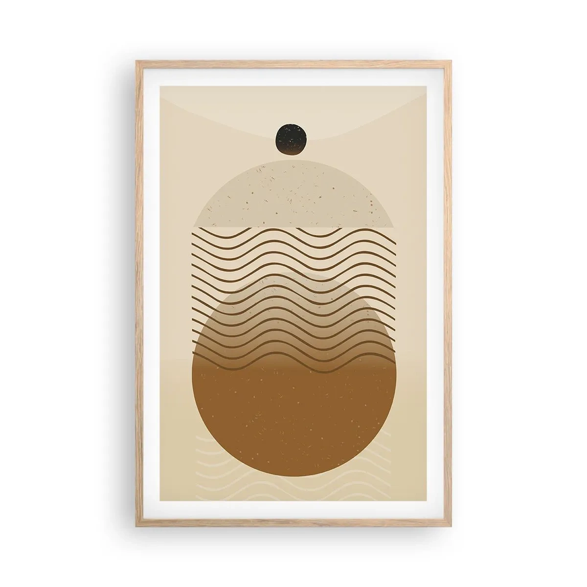 Een poster in een licht eiken lijst - Over de oorsprong van geometrische figuren - 61x91 cm