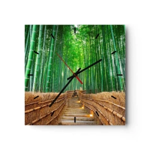 Wandklok - Klok - De essentie van de aziatische natuur - 40x40 cm