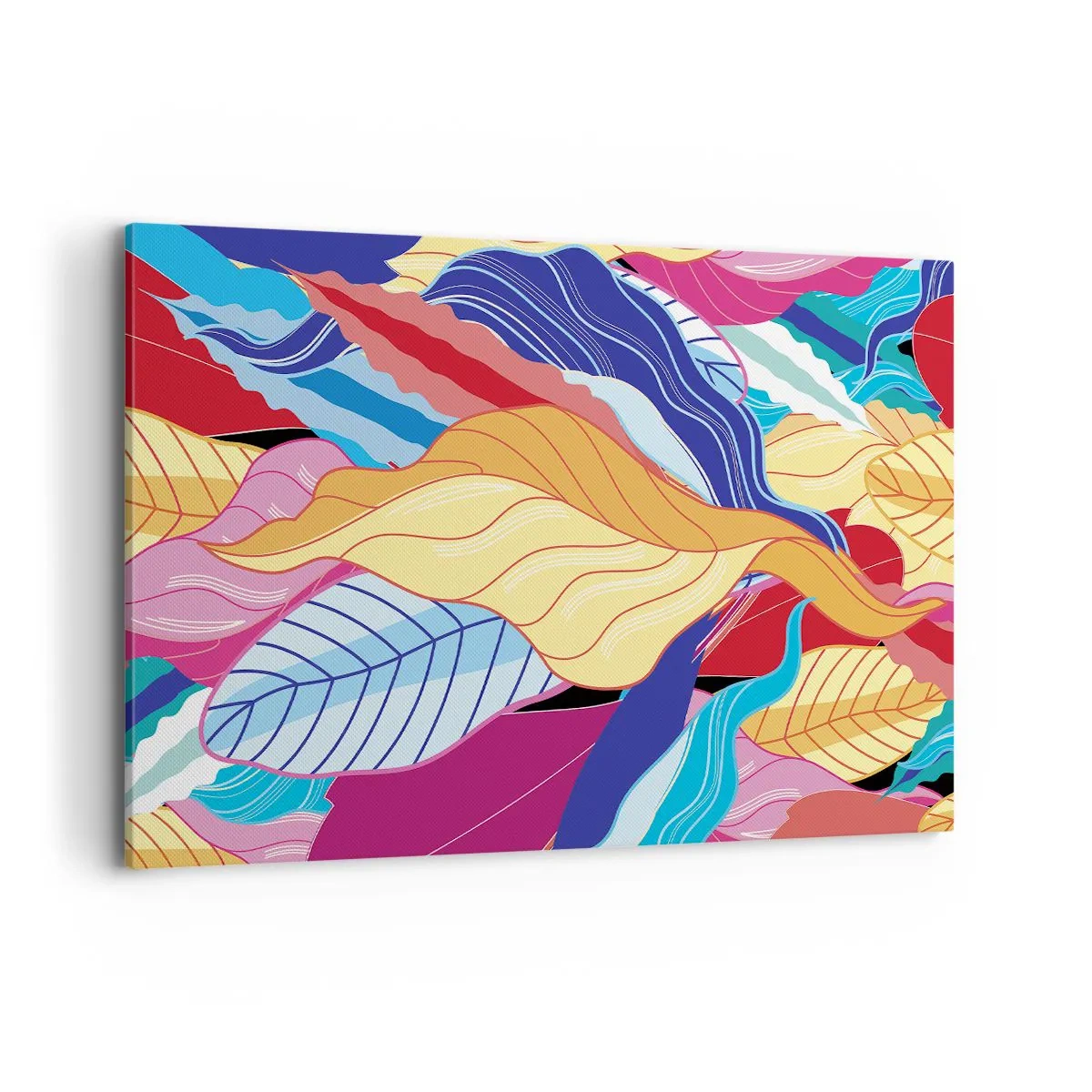 Schilderen op canvas - Een kleurrijke puinhoop - 120x80 cm