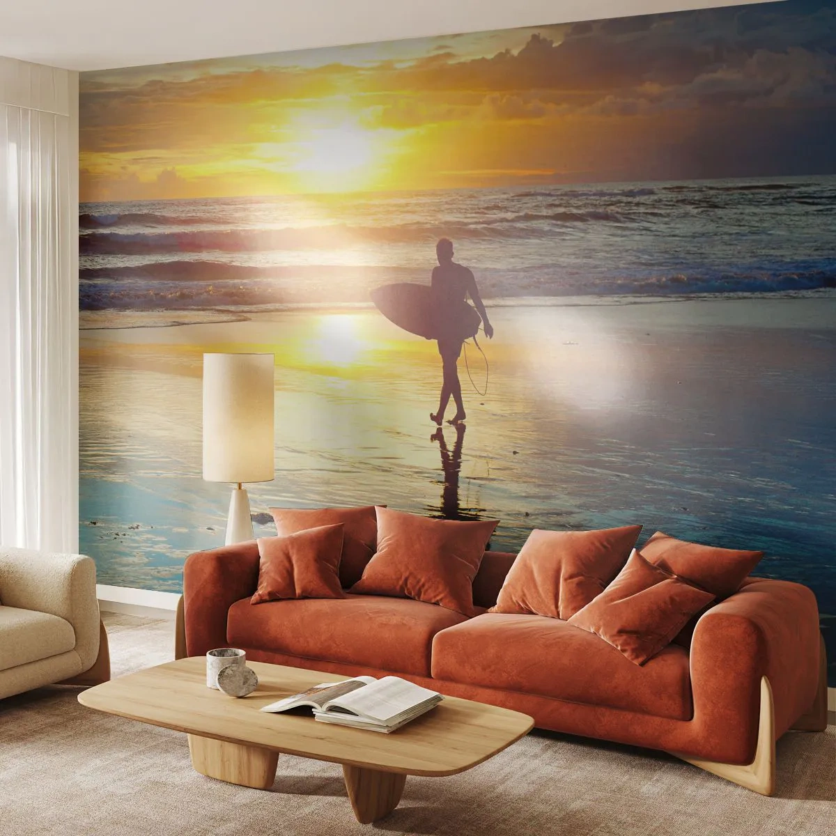 Zelfklevend Fotobehang Deluxe Sticker - De terugkeer van de krijger - Sport, Surfen, Indonesië - 250x175 cm