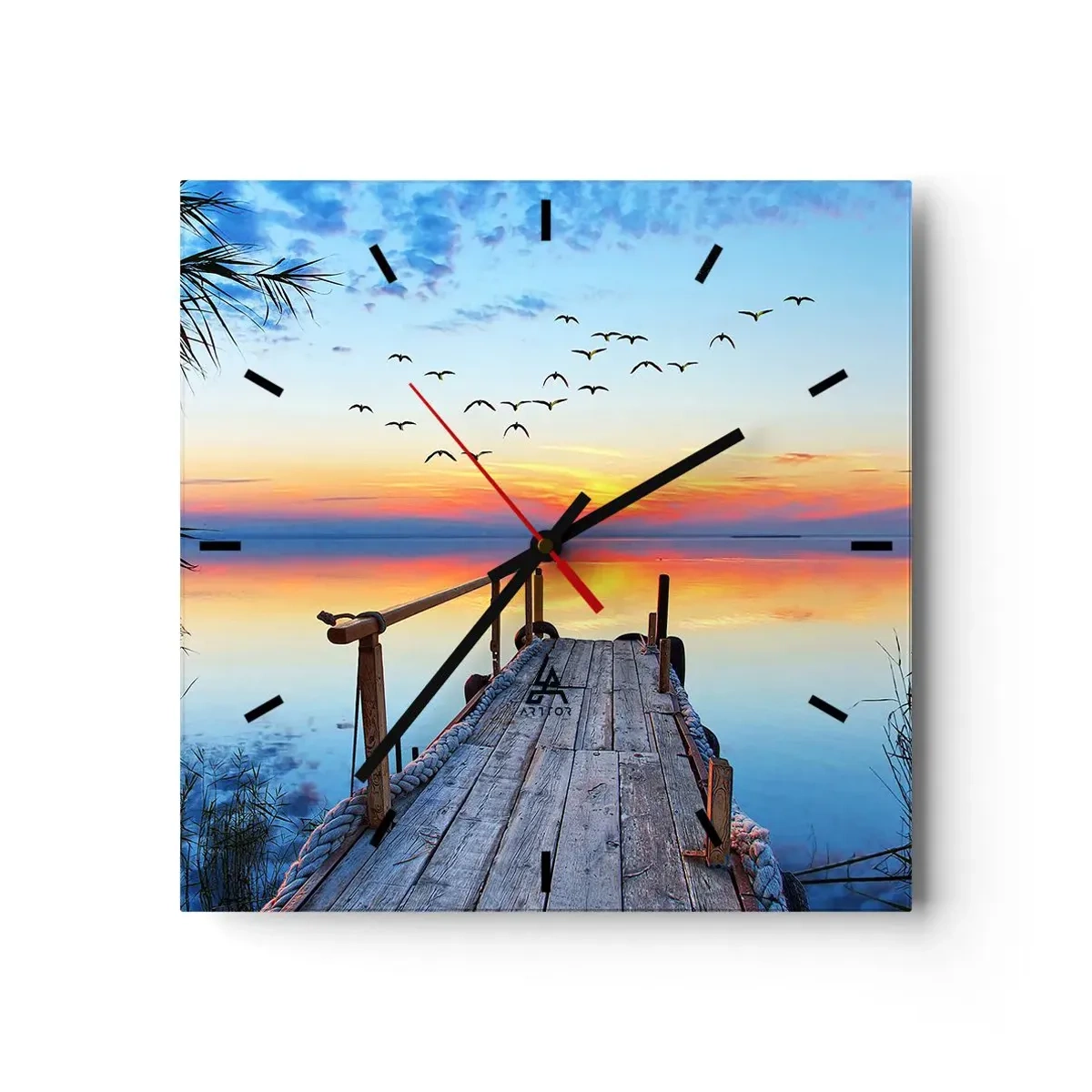 Wandklok - Klok - Het is tijd om terug te gaan... - 40x40 cm