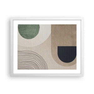 Poster in een witte lijst - De zachtheid van het ovaal - 50x40 cm