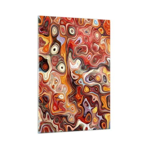 Schilderen op glas - Als de noten gesmolten zijn in honing - 80x120 cm