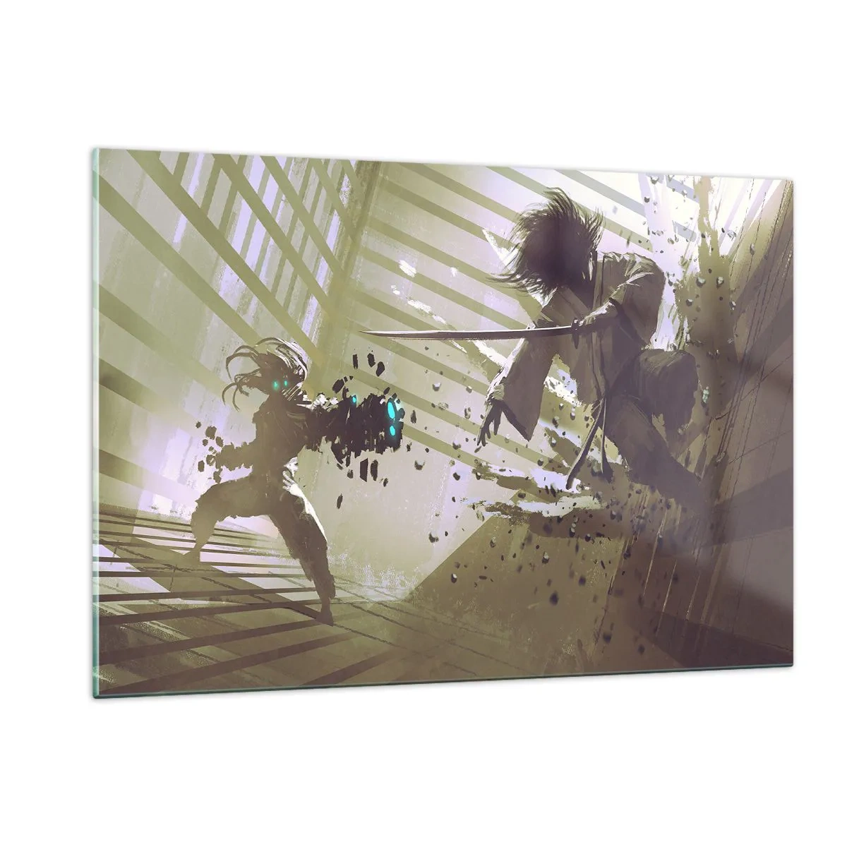 Schilderen op glas - En je kunt een samoerai zijn - 120x80 cm