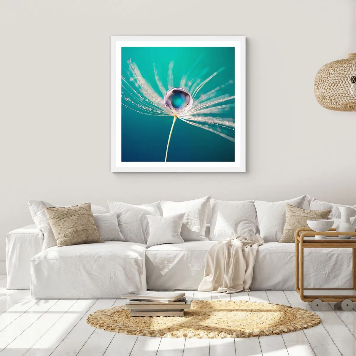 Poster in een witte lijst - Mystiek moment - 40x40 cm