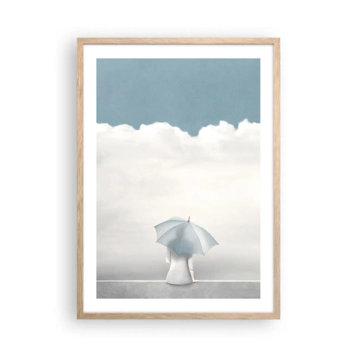 Een poster in een licht eiken lijst - Op de rand van realiteit en dromen - 50x70 cm