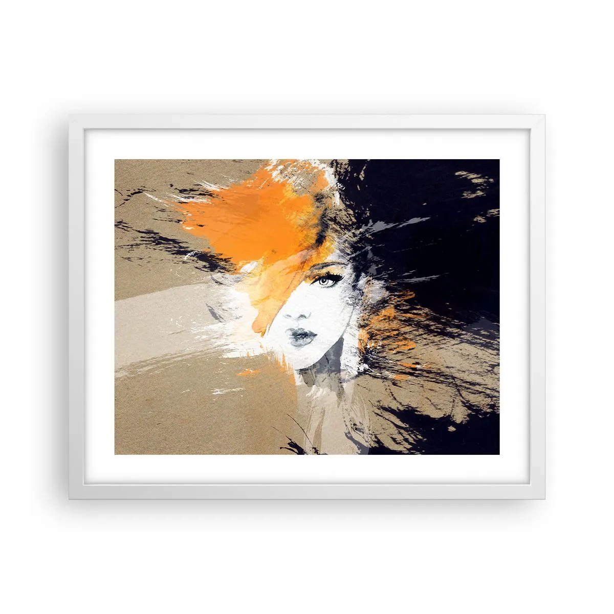 Poster in een witte lijst - En er is licht - 50x40 cm