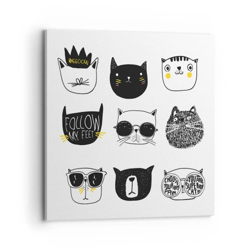 Schilderen op canvas - Iedereen is anders - 70x70 cm