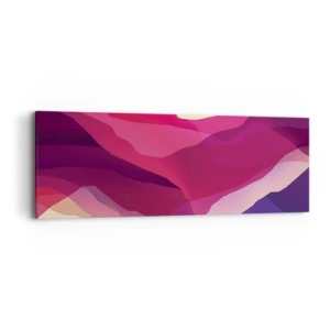 Schilderen op canvas - Paarse golven - 90x30 cm