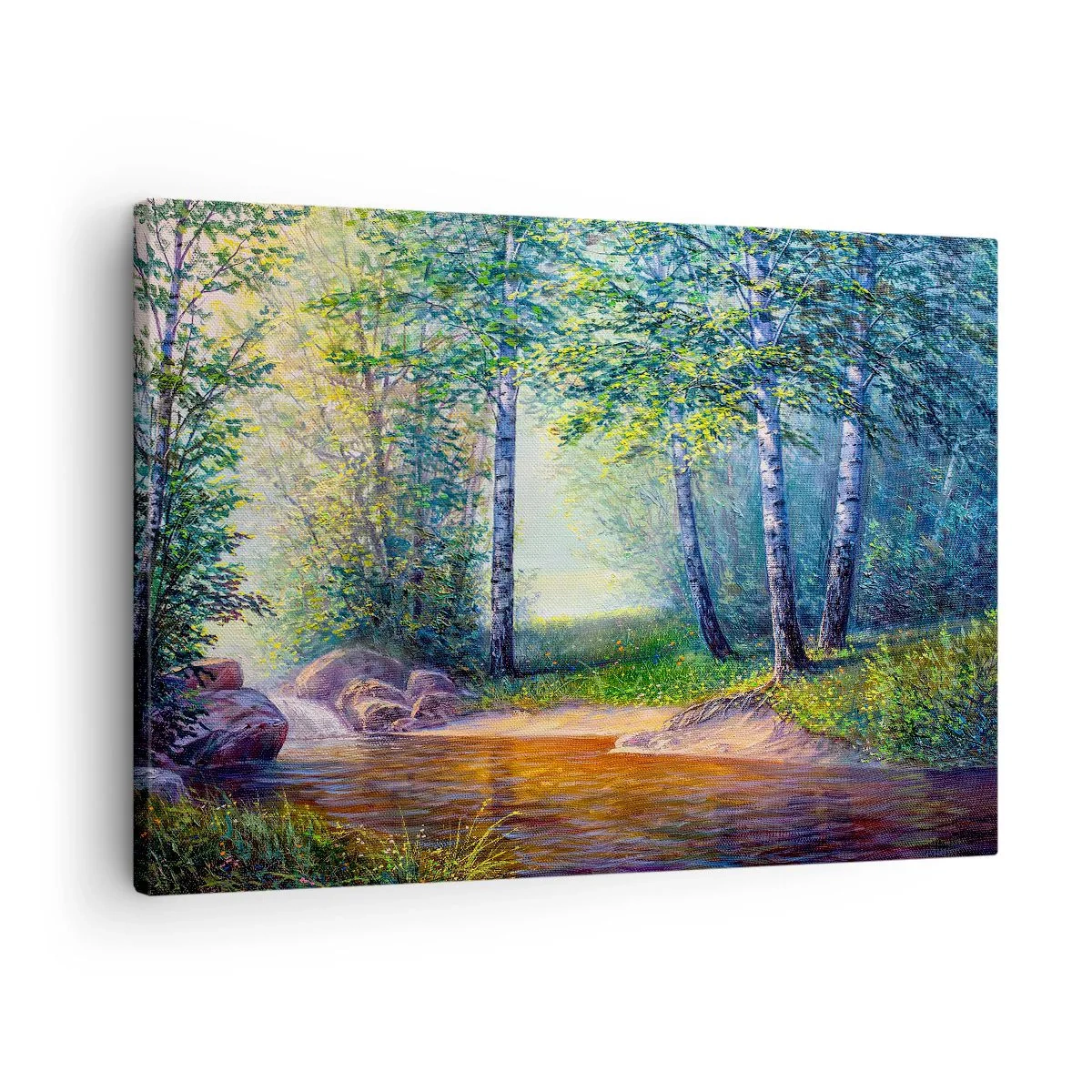 Schilderen op canvas - Idyllisch landschap - 70x50 cm