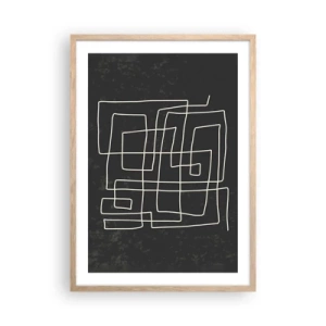 Een poster in een licht eiken lijst - Niet zo eenvoudig - 50x70 cm